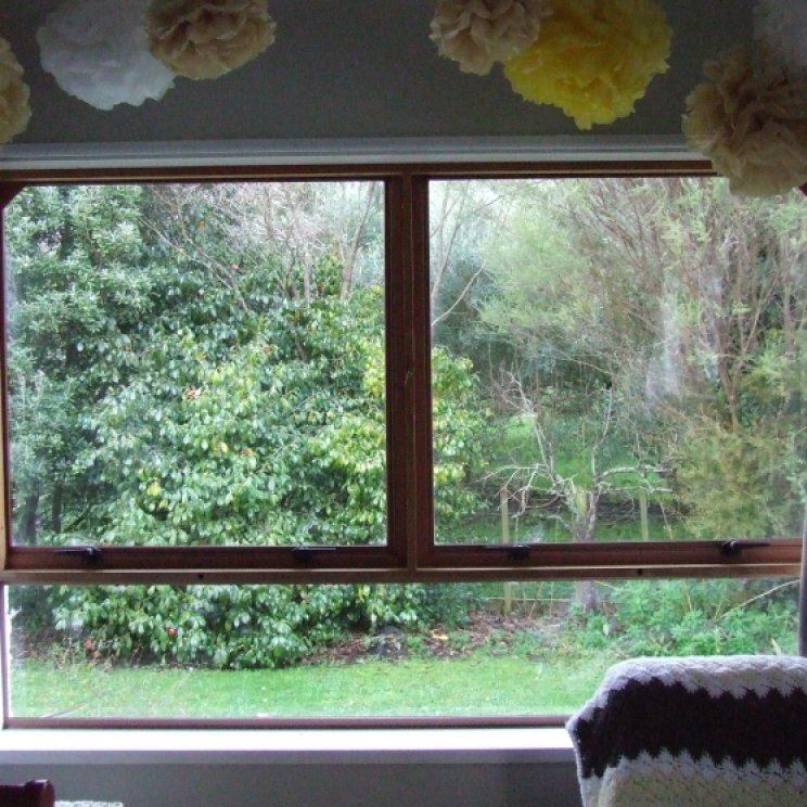 The windows in The Little Fulla's room are now almost clean enough to eat off.